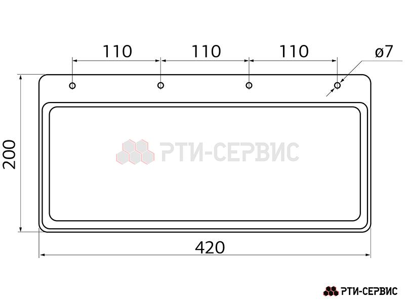 Брызговик 420х200 мм Iveco - фото 2