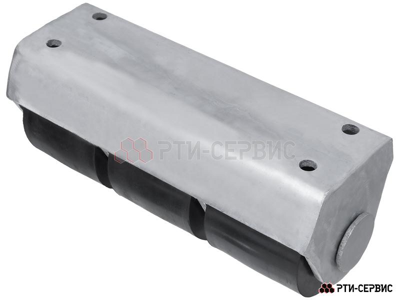 Отбойник резиновый роликовый (3 ролика D100) 300хх110х120 мм - фото 2
