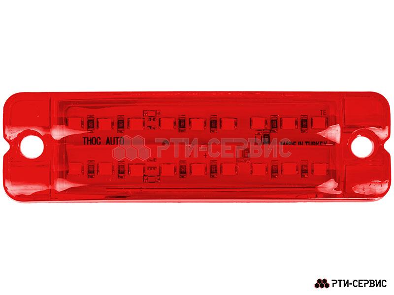 Фонарь габаритный 18-ти диодный LED (красный) 12-24V, L-100 мм - фото 1