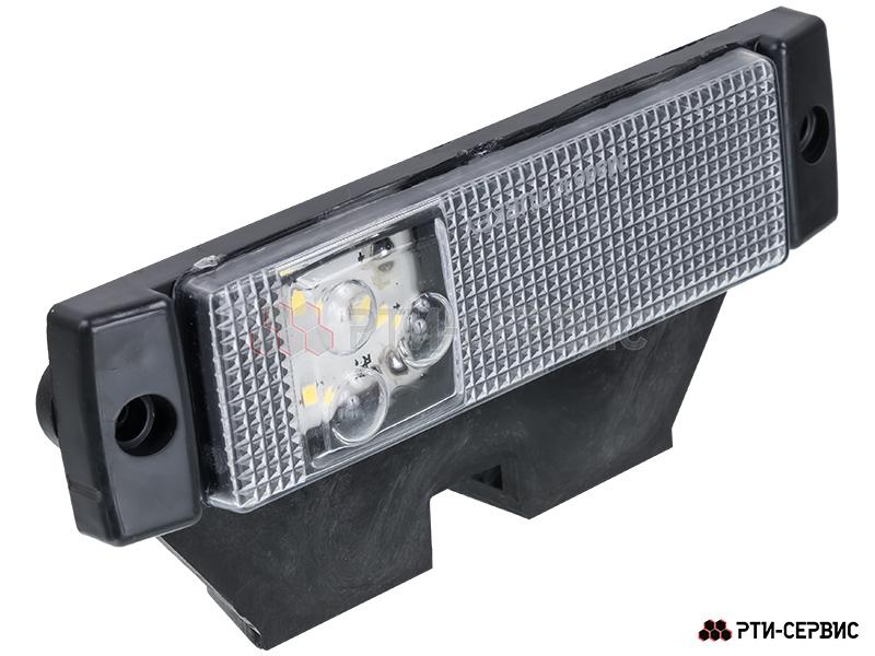Фонарь габаритный 3-х диодный с кронштейном LED (белый) 24 V - фото 1