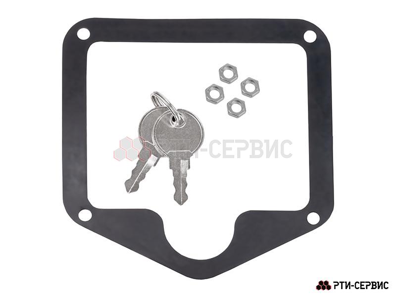 Замок врезной с ключом и Т-образной ручкой пластик жёлтый - фото 2