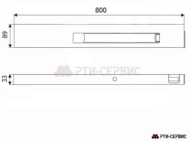 Замок борта алюминиевый 800 мм (левый) c заглушкой - фото 3